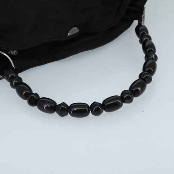 Christian Dior Maris Pearl Shoulder Bag Nylon Black Silver Auth fm4147 - Picture 7 of 16